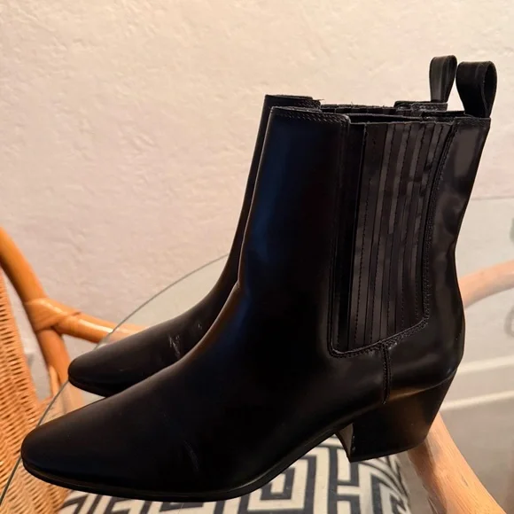 J. Crew Black Leather Piper Ankle Booties - Picture 5 of 9